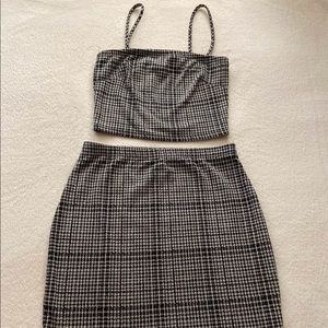 Crop top and skirt set